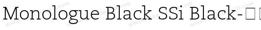 Monologue Black SSi Black字体转换